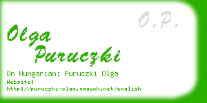 olga puruczki business card